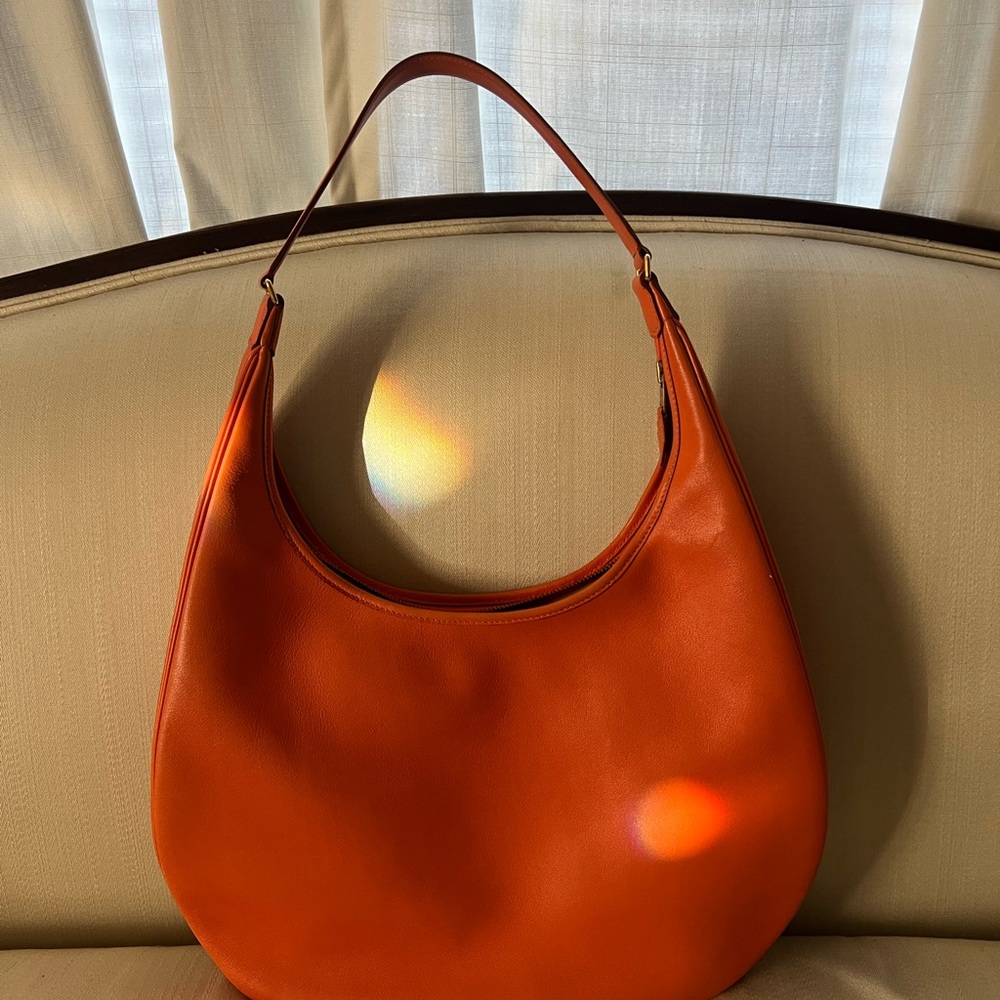 Hermes Gao Hobo Bag | Gold Hardware | Orange Evergrain Leather